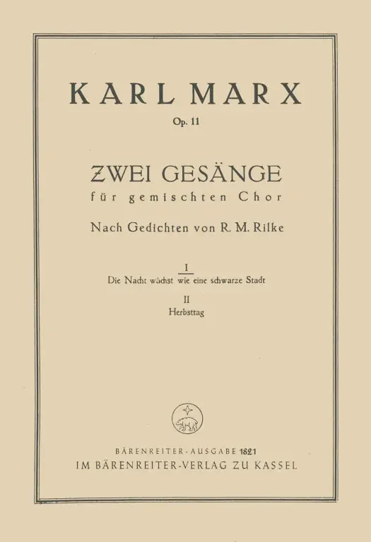 Marx, Karl Die Nacht wächst wie eine schwarze Stadt