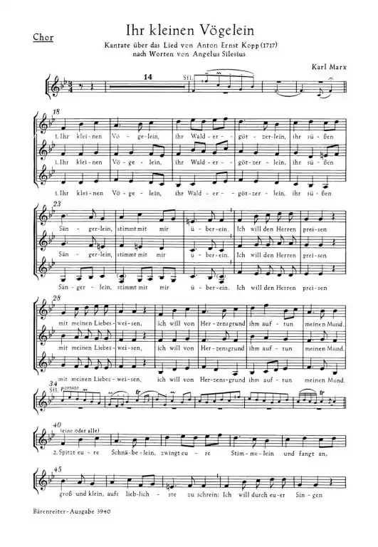 Marx, Karl Ihr kleinen Vögelein
