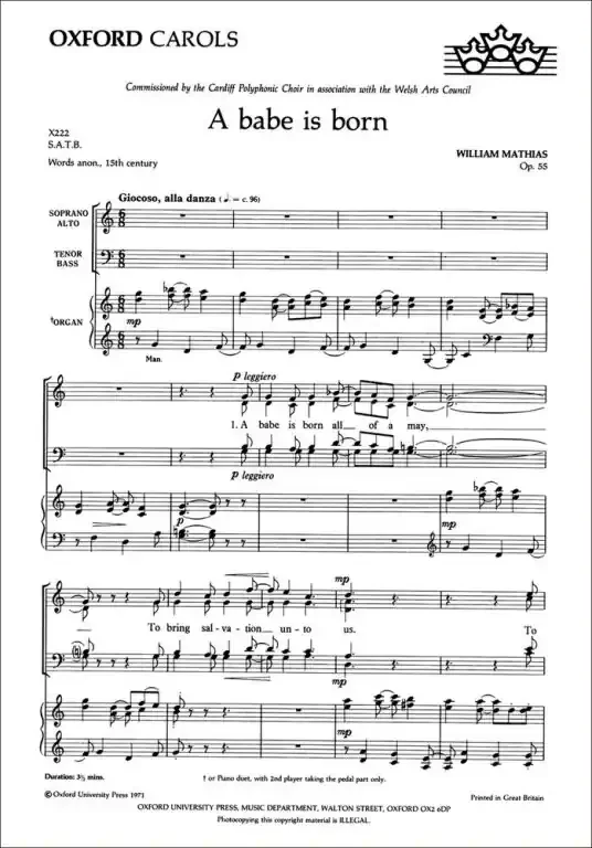 Mathias, William A Babe Is Born