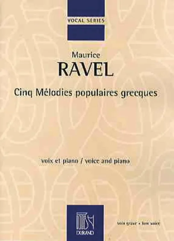 Maurice Ravel 5 Melodies Populaires Grecques Gesang mit Klavier