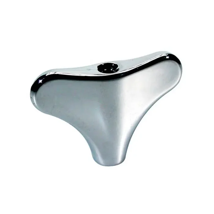 Mechaniekknoppen, metaal, verchroomd, schroefmodel, 34x23mm, 4-pack