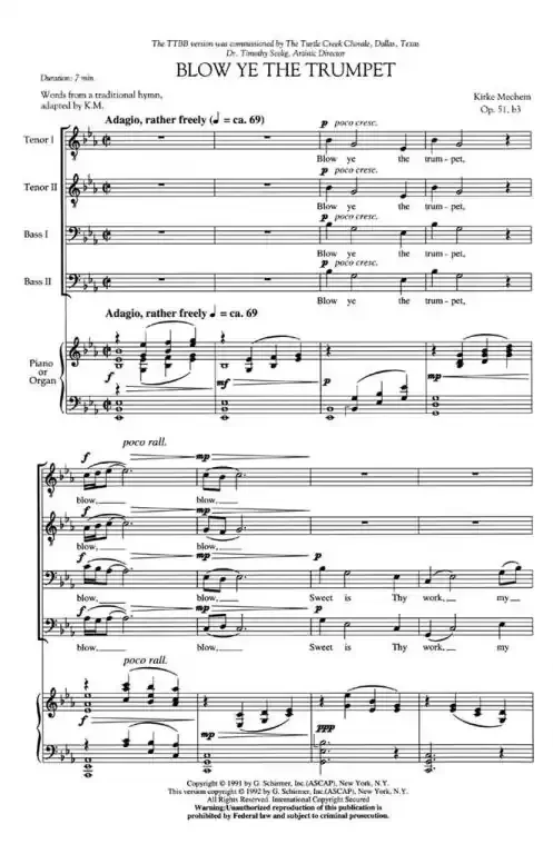 Mechem, Kirke Blow Ye the Trumpet