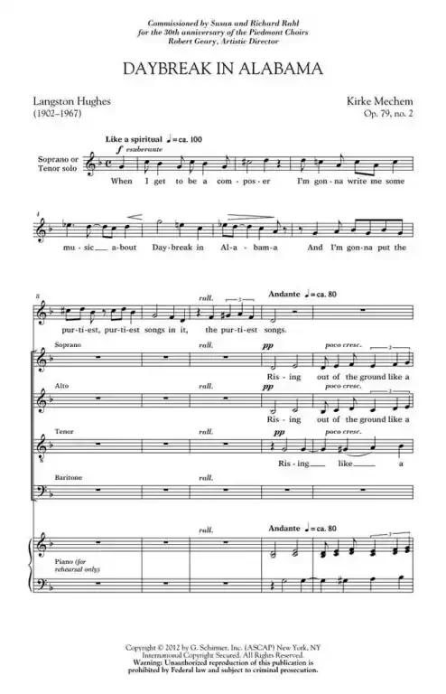 Mechem, Kirke Daybreak in Alabama Book VI