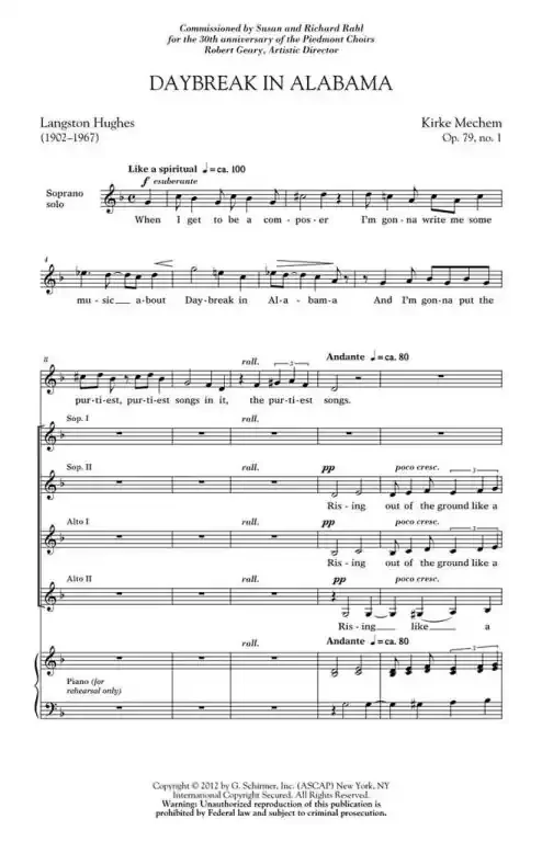 Mechem, Kirke Daybreak in Alabama Book VI