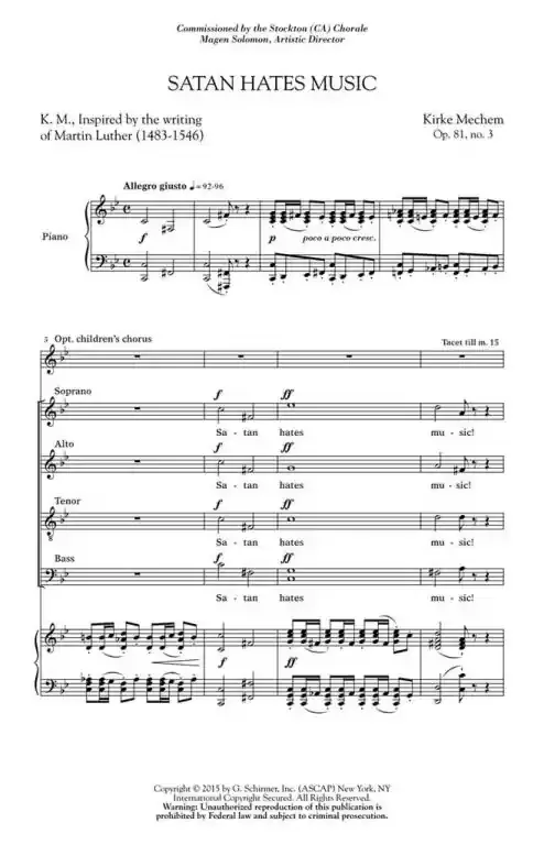 Mechem, Kirke Satan Hates Music