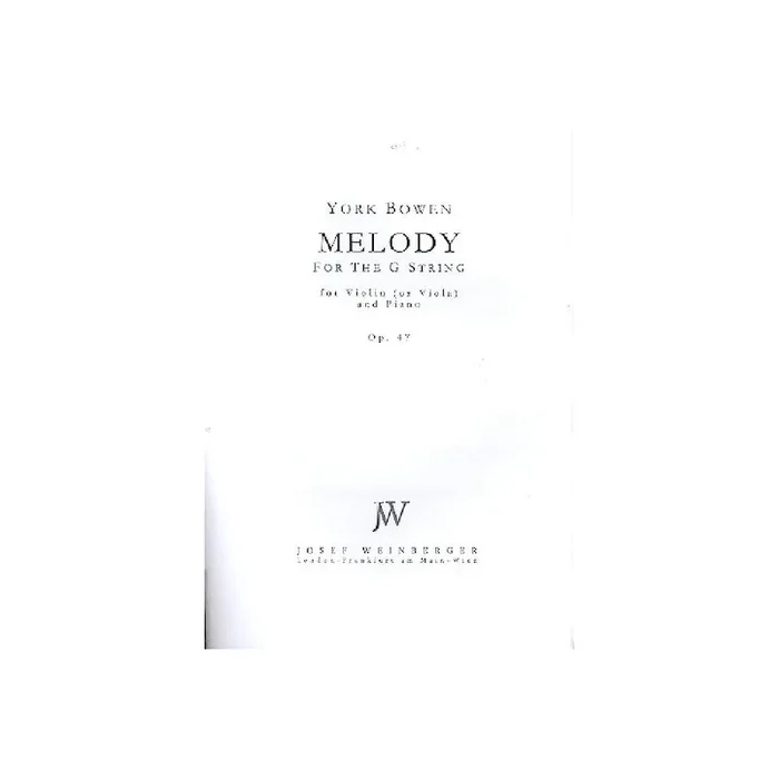 Melody for the G-String op.47 für Violine