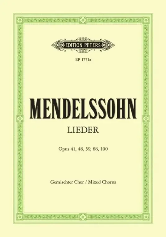 Mendelssohn-Bartholdy, Felix 28 Choruses SATB Opp.41, 48, 59, 88, 100