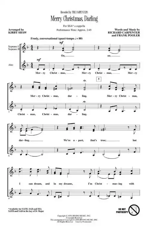 Merry Christmas, Darling