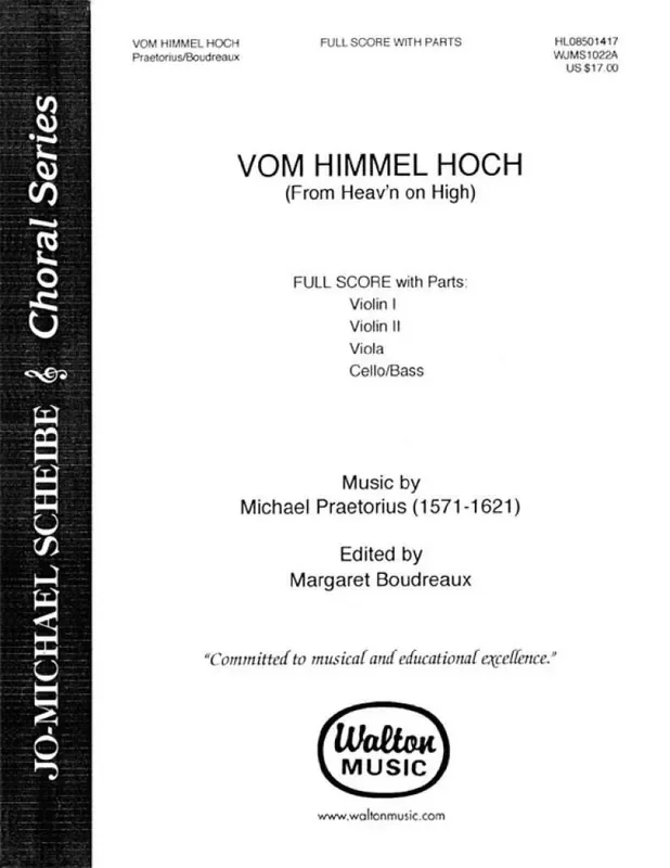 Michael Praetorius Vom Himmel Hoch (Arr. Margaret Boudreaux) Gemischter Chor mit Ensemble