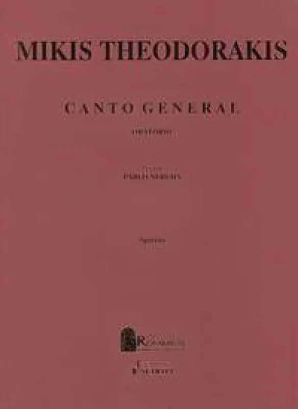 Mikis Theodorakis Canto General Gemischter Chor mit Ensemble