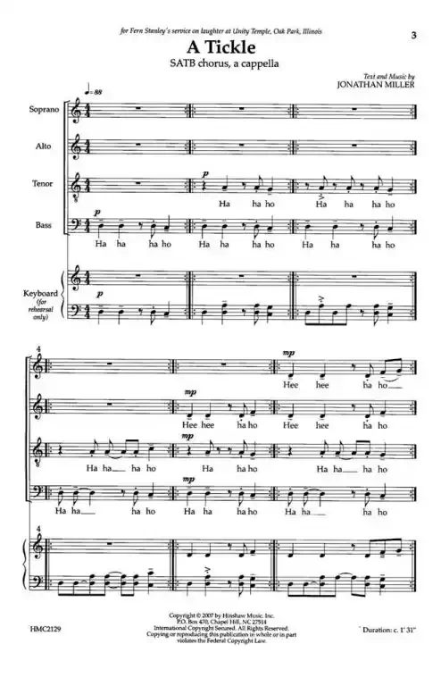 Miller, Jonathan A Tickle