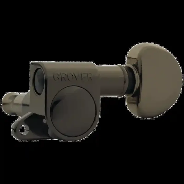 Mini Rotomatics Guitar Machine Heads, Black Nickel / 3 + 3