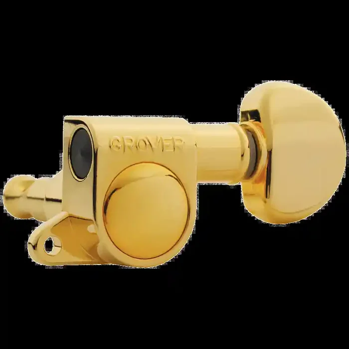 Mini Rotomatics Guitar Machine Heads, Gold / 6-in-Line (Left / Bass Side)