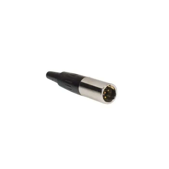 Mini xlr plug, male, 4-polig, nikkel