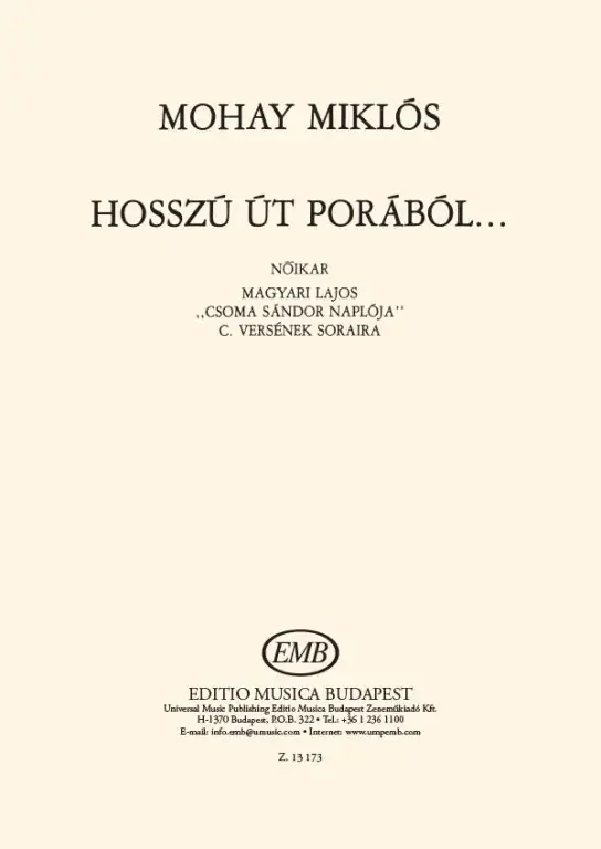 Mohay Miklós Dr. Hosszú út porából