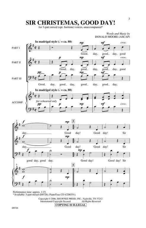 Moore, Donald Sir Christemas, Good Day
