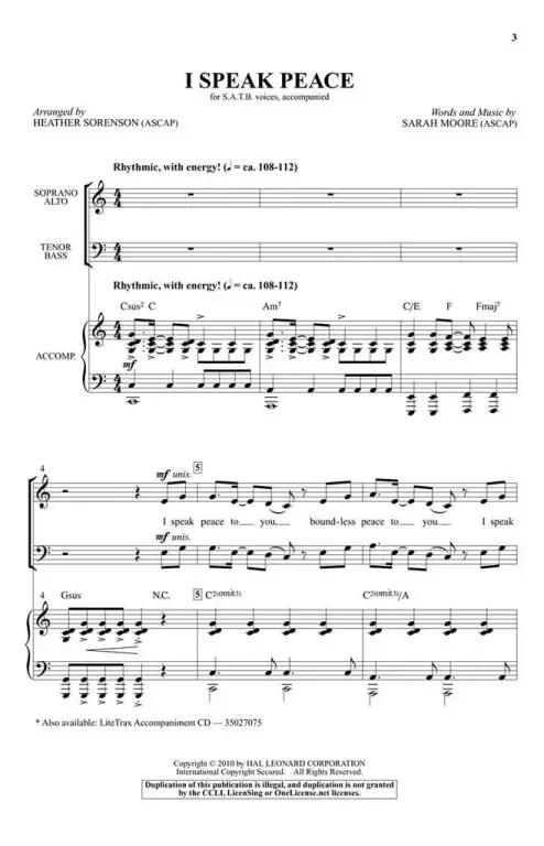 Moore, Sarah I Speak Peace