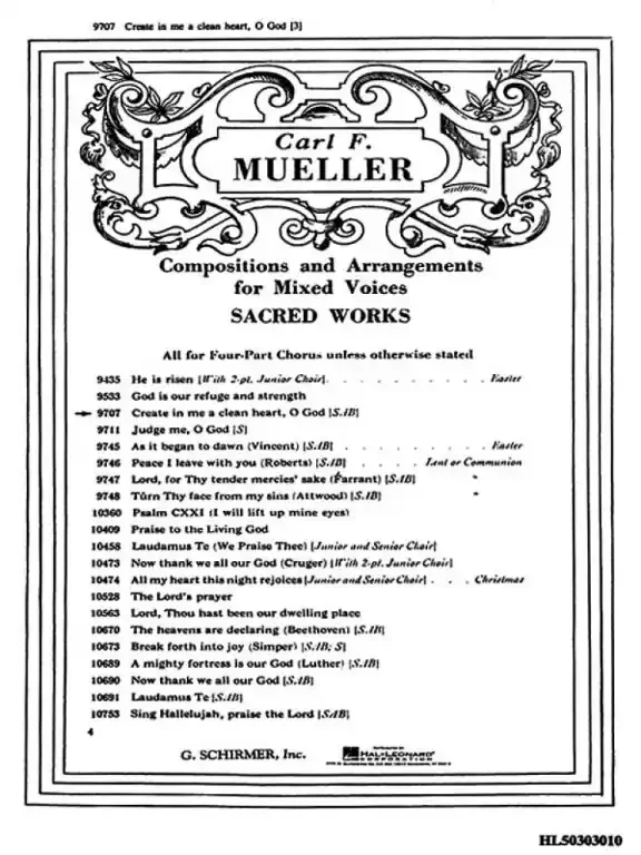 Mueller, Carl F. Create in Me a Clean Heart, O God