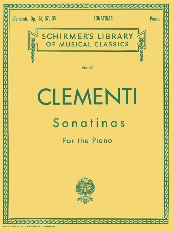 Muzio Clementi 12 Sonatinas, Op. 36, 37, 38 Klavier Solo