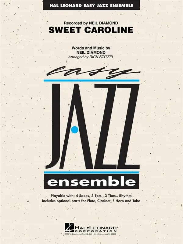 Neil Diamond Sweet Caroline (Arr. Rick Stitzel) Jazz Ensemble