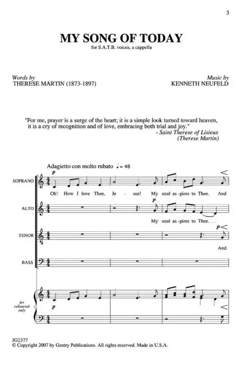 Neufeld, Kenneth My Song Of Today