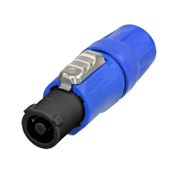 Neutrik power supply connector, female, 20 ampere, 3-pole, blue (power in)