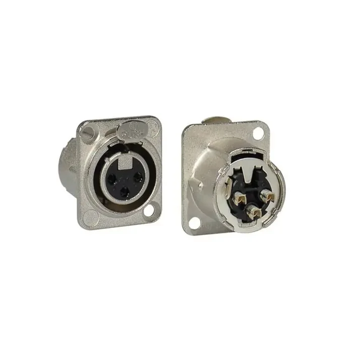 Neutrik xlr chassis connector, female, 3-pole, d housing