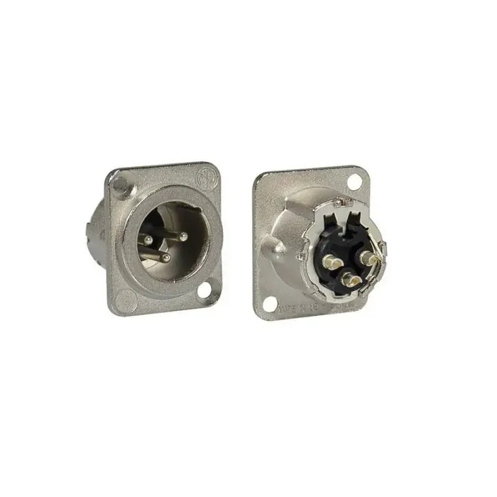 Neutrik xlr chassis connector, male, 3-pole, d housing