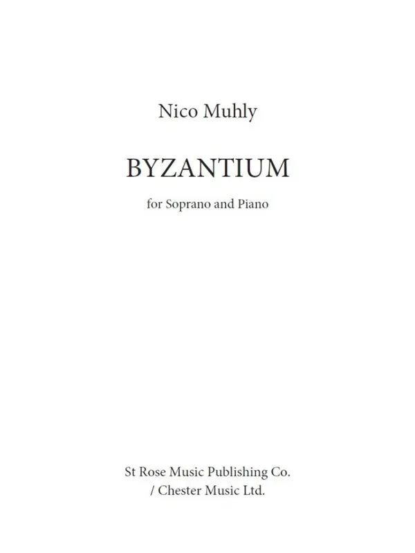 Nico Muhly Byzantium Gesang mit Klavier