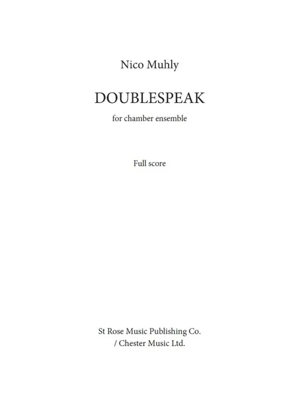 Nico Muhly Doublespeak Kammerensemble