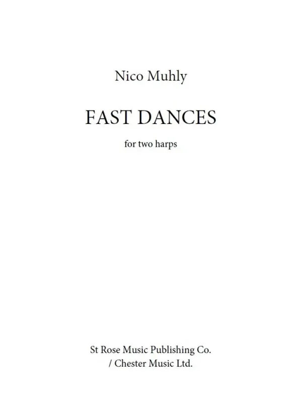 Nico Muhly Fast Dances Harfe Duett