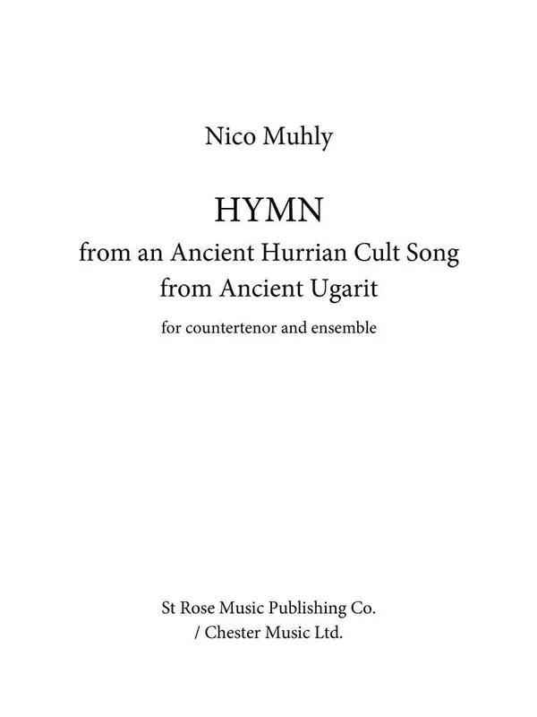 Nico Muhly Hymn Kammerensemble