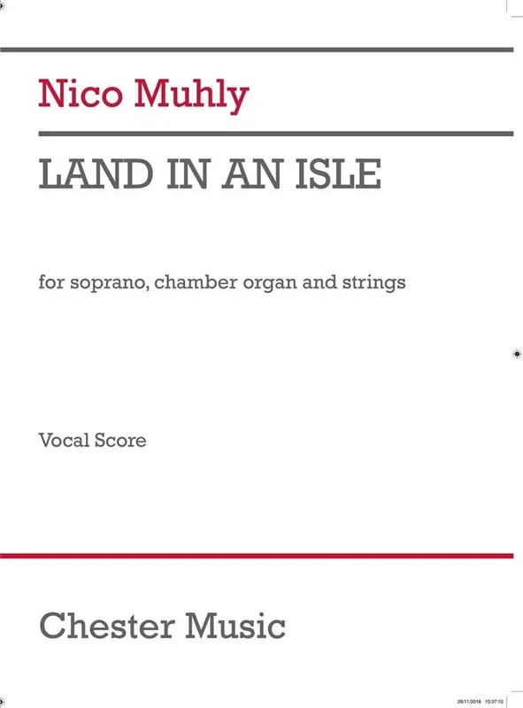 Nico Muhly Land in an Isle Gesang mit sonstiger Begleitung