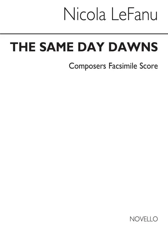 Nicola LeFanu Same Day Dawns Kammerensemble