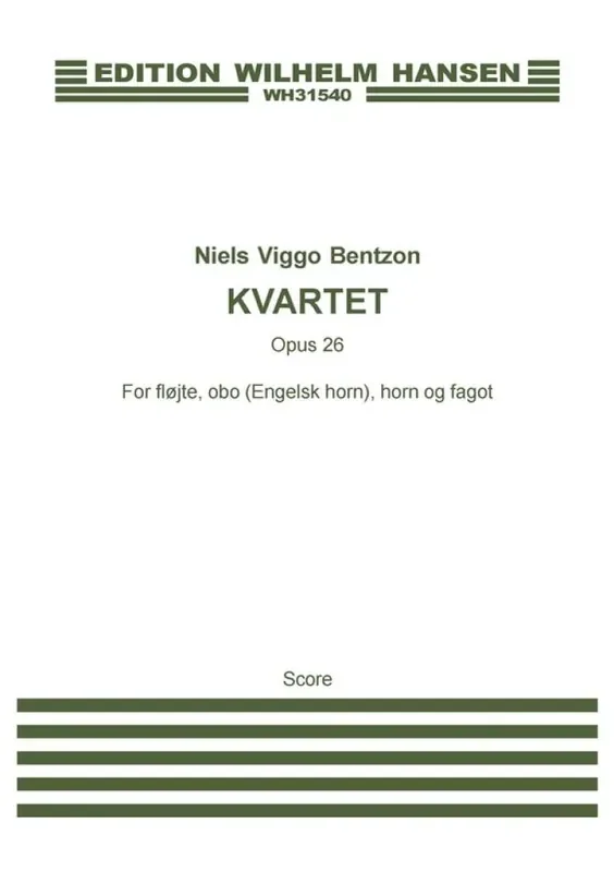 Niels Viggo Bentzon Quartet, Opus 26 Bläserensemble
