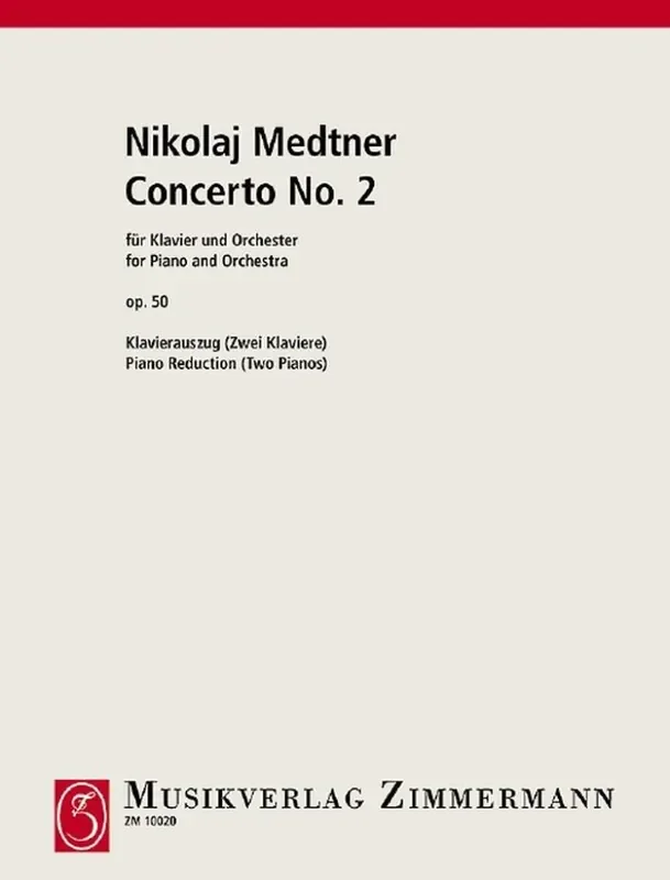 Nikolai Medtner Zweites Klavierkonzert c-Moll op. 50 Klavier Duett