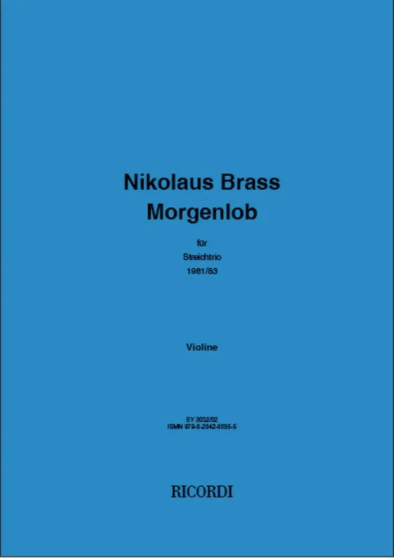 Nikolaus Brass Morgenlob Streichquartett