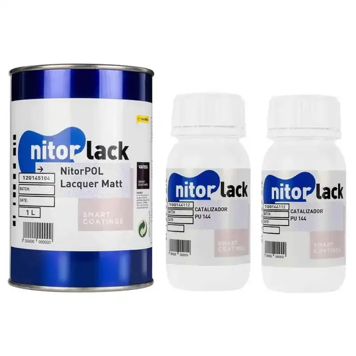 NitorLACK NitorPOL polyurethane lacquer, gloss matte – 1000ml can + 500ml hardener