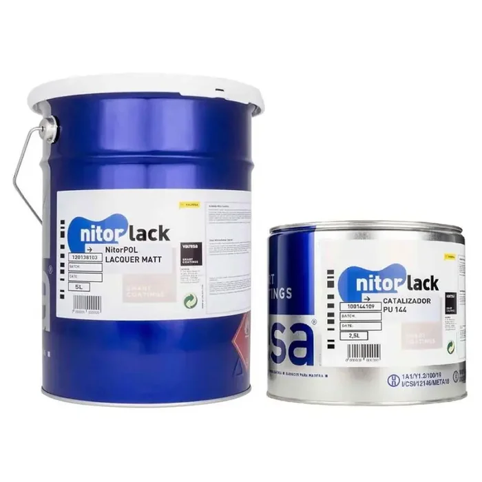 NitorLACK NitorPOL polyurethane lacquer, gloss matte – 5L can + 2,5L hardener