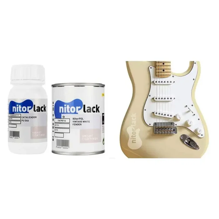 NitorLACK NitorPOL polyurethane paint aged vintage white – 500ml can + 250ml hardener