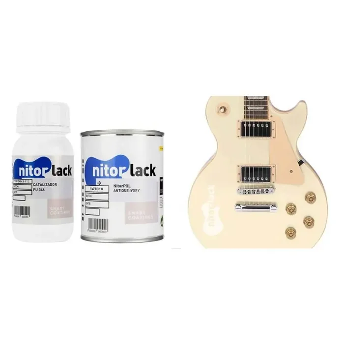 NitorLACK NitorPOL polyurethane paint antique ivory – 500ml can + 250ml hardener