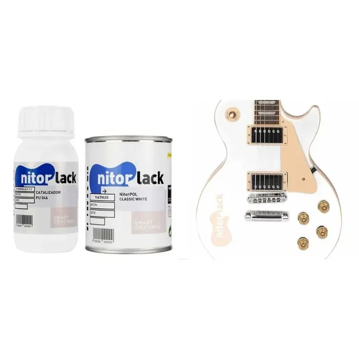 NitorLACK NitorPOL polyurethane paint classic white – 500ml can + 250ml hardener