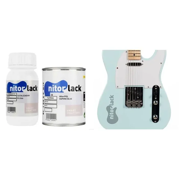 NitorLACK NitorPOL polyurethane paint daphne blue – 500ml can + 250ml hardener