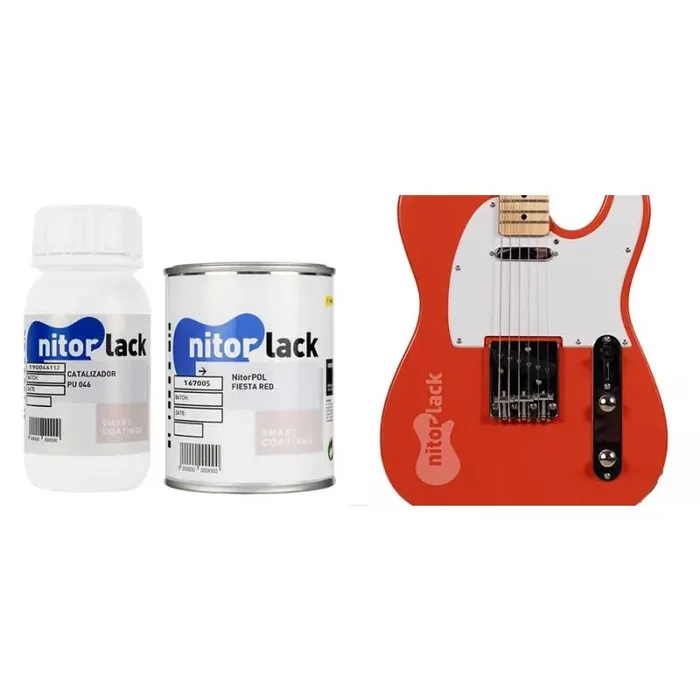NitorLACK NitorPOL polyurethane paint fiesta red – 500ml can + 250ml hardener