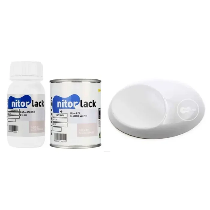 NitorLACK NitorPOL polyurethane paint olympic white – 500ml can + 250ml hardener