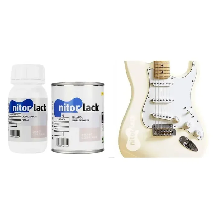 NitorLACK NitorPOL polyurethane paint vintage white – 500ml can + 250ml hardener