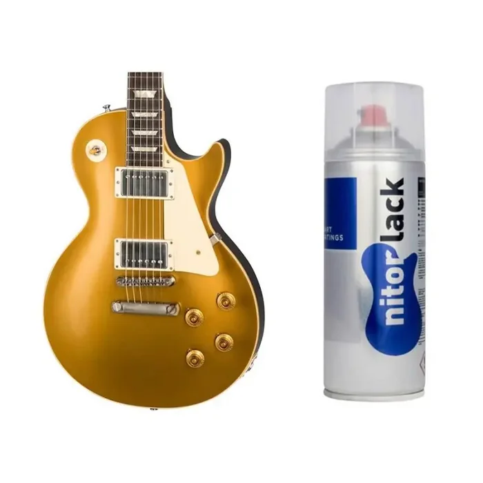 NitorLACK nitrocellulose paint aged gold top – 400ml aerosol