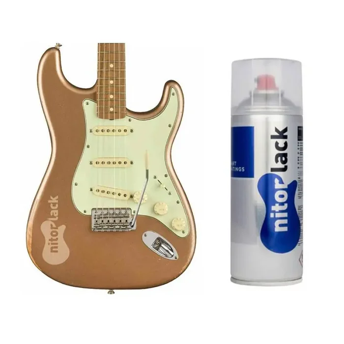 NitorLACK nitrocellulose paint firemist gold – 400ml aerosol