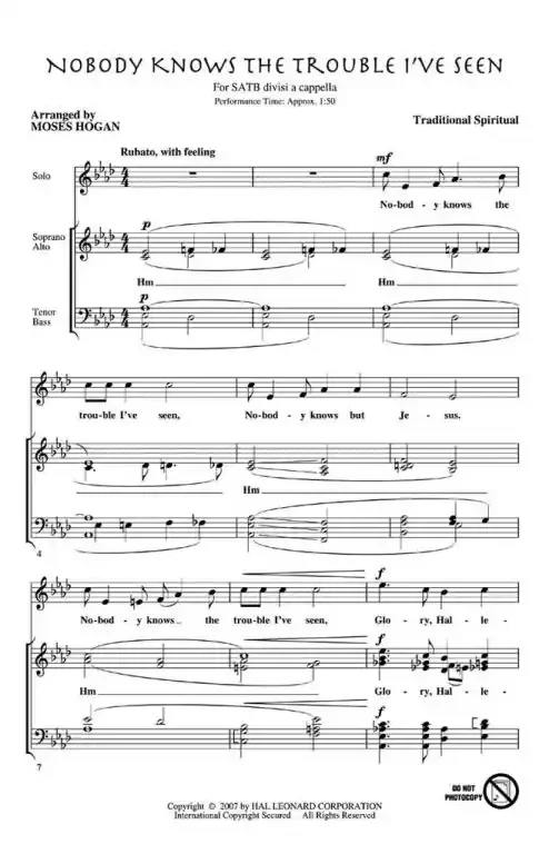 Nobody Knows the Trouble I‘ve Seen