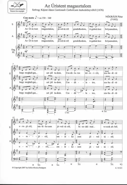 Nógrádi Péter Az Úristent magasztalom